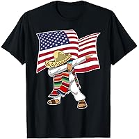 Amazon.com: 4th Of July Dabbing Mexican American T-Shirt
