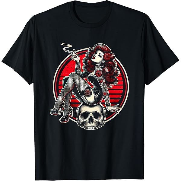 Amazon.com: Horror Pinup Sexy Goth Girl Burlesque - Psychobilly