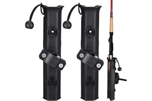 Seenelling 2 PCS Pole Mount Fishing Rod Holders for Bike Rack Rotatable Fishing Chair Pole Holders with Mount Clamp for Boat Bicycle Motorcycle Kayak Cart