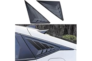 KEALAS for 11th Gen Civic Hatchback Sport Style Rear Side Window Louvers Air Vent Scoop Shades Cover Trim for Honda Civic Hatchback 2022 2023 2024 2025-Matt Black