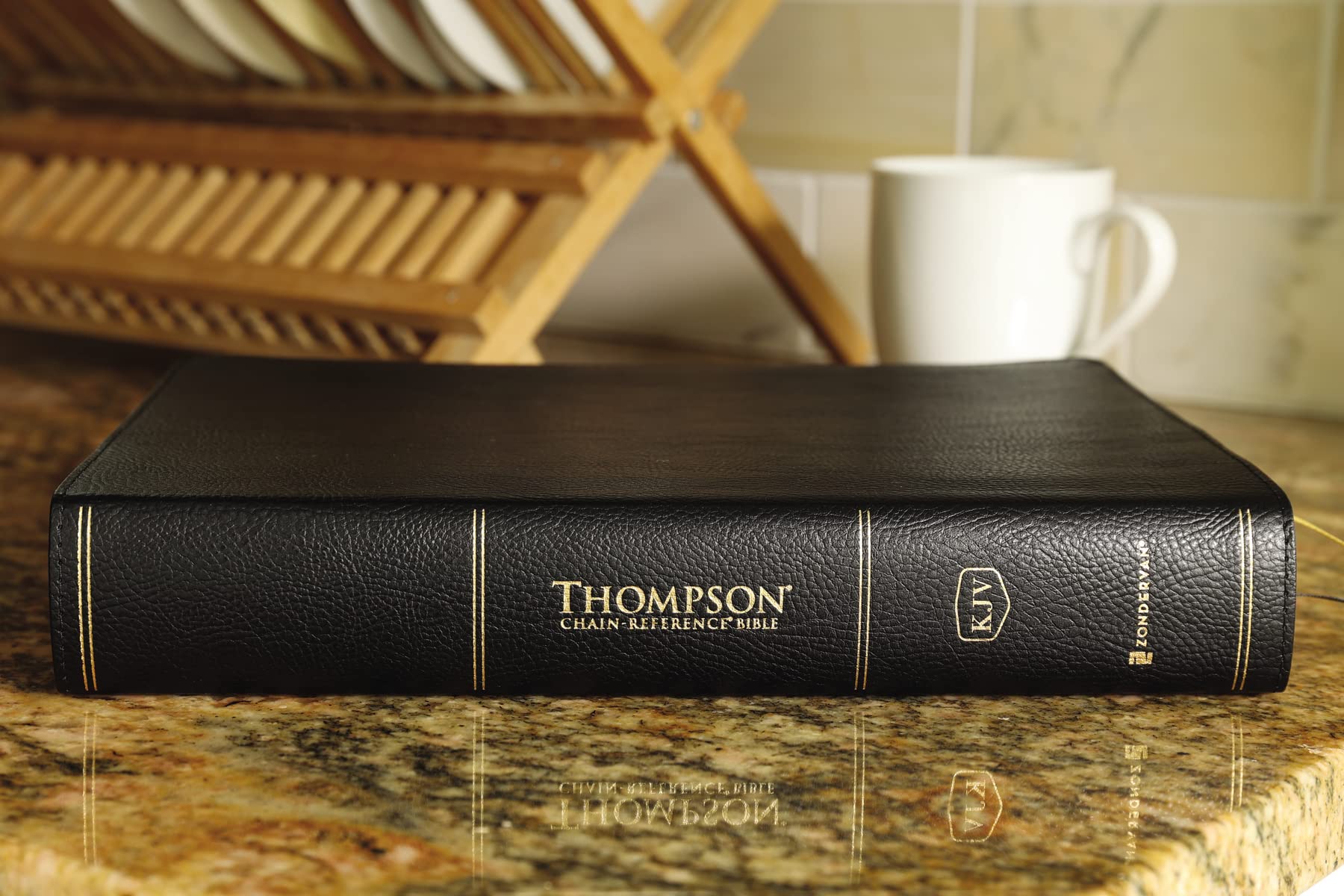 KJV, Thompson Chain-Reference Bible, Large Print, Bonded Leather, Black, Red Letter, Thumb Indexed, Comfort Print KJV, Thompson Chain-Reference Bible, Large Print, Bonded Leather, Black, Red Letter, Thumb Indexed, Comfort Print Bonded Leather