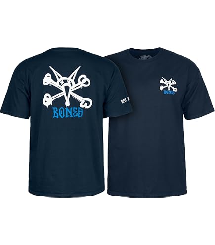 Powell Peralta Winged Ripper Skateboard T-Shirt - Navy - Men's Regular Fit Short Sleeve