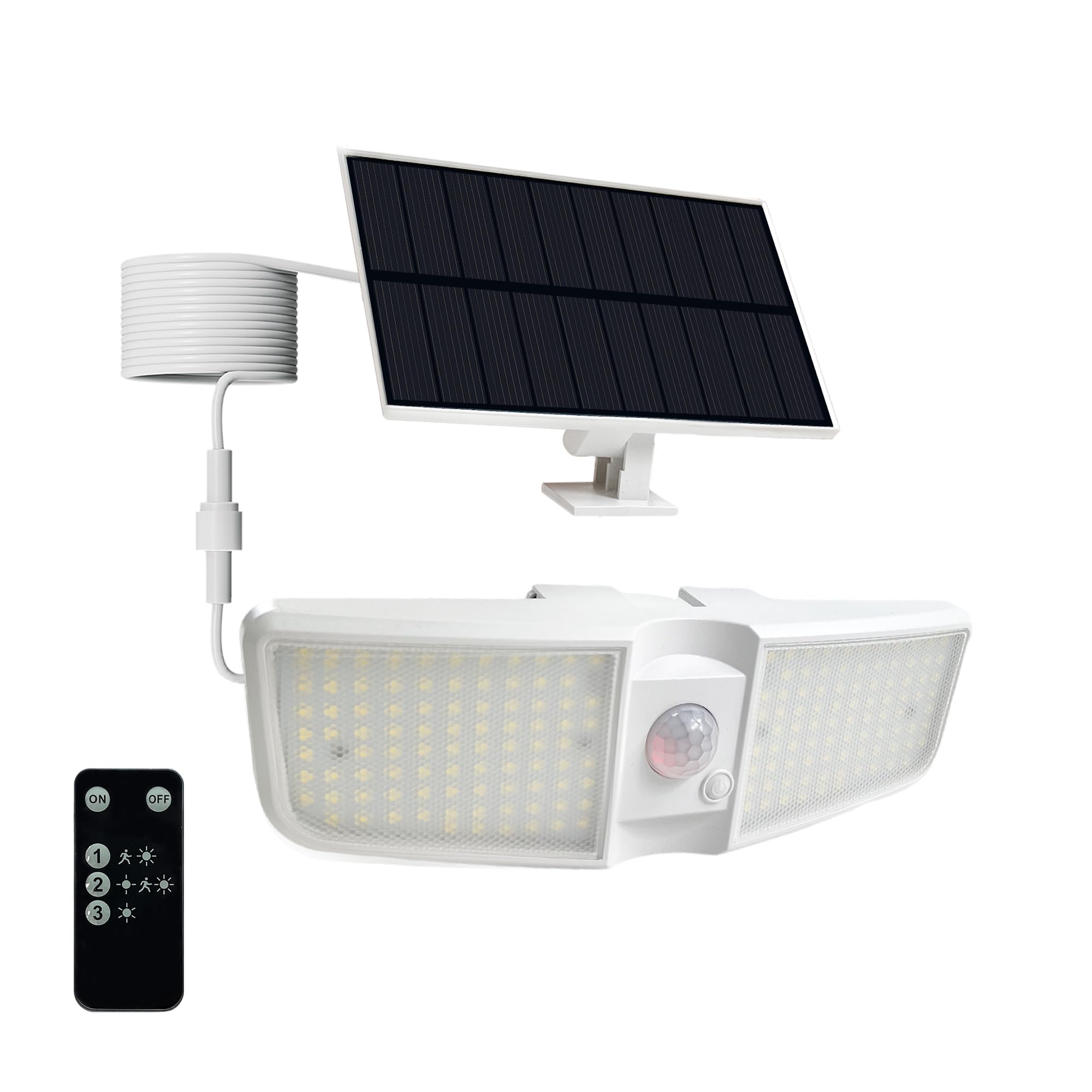 Photo 1 of ***********MISSING THE SOLAR PANEL**********
Cozeet Solar Motion Sensor Outdoor Floodlights 6500K with Remote Control, 180 LED Waterproof,Solar Security Outdoor Light with IP65 for Wall Porch Barn Patio Garage, White 1-PCS
