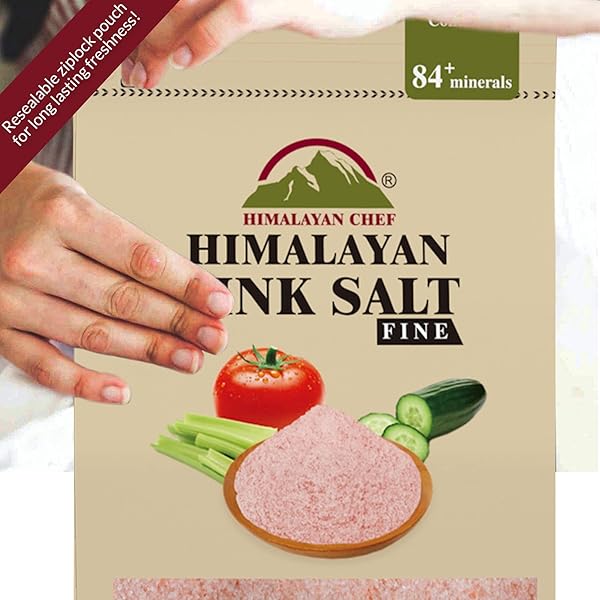 HIMALAYAN CHEF PINK HIMALAYAN SALT, FINE GRAIN – 2 LBS BAG