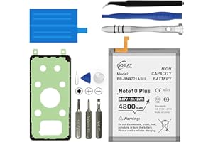 GOBAT Replacement for Samsung Galaxy Note 10 Plus Battery,4800mAh High Capacity Battery Compatible with Samsung Galaxy Note 10 Plus Model (N970 N970V N970A) with Replacement Tool Kits,EB-BN972ABU