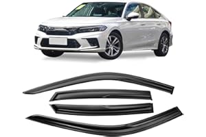 Arokzn Smoke Tinted Tape-On Side Window Visor Deflectors Rain Guards Designed for Honda Civic Sedan 2022 2023 LX EX SI HPT Sport Touring（4pcs）