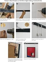 QWORK Picture Hanging Wire Kit 2m Stainless Steel with Adjustable Hooks 40 kg view 6
