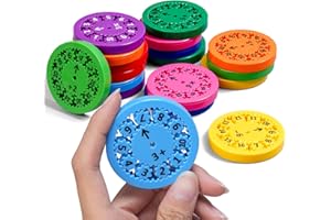 ZDCZ Math Fidget Spinners,18 Pcs Math Fidget Toy Multiplication for Kids, Math Fact Fidget Spinners, Learning Addition Subtraction Multiplication Division, Math Game for Home School Classroom Prizes