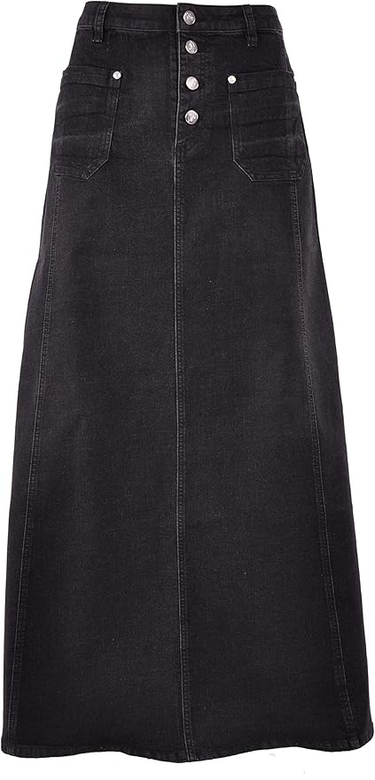 black jean skirt amazon