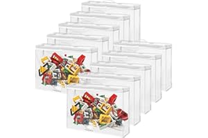 10PCS Clear Zippered Organizers, 15.7x11.8x4 Inch Clear Storage Bags PVC Organizing Bags with Zipper for Building Blocks Puzz