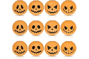 PEYWOT 12 Inches 12 Pack Halloween Jack-O-Lantern Paper Lanterns , Halloween Pumpkin Hanging Paper Lantern for Home Outdoor Decoration Party , Multi-Style