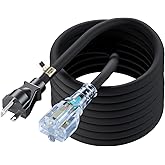 25-Feet (7.65 Meter) Long 20 Amp-250 Volt Nema 6-20P Extension Cord, 12AWG Nema 6-20 Heavy Duty Extension Cable, Nema 6-15/20