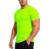 RGJU Workout Shirts Men Moisture Wicking Quick Dry Running Short Sleeve | Breathable high elasticity gym activewear tee durable lightweight athletic fit performance tshirt