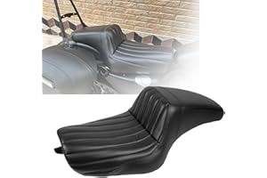 NANSENJPMP Two-up Seat, Driver+Passenger Seat Cushion, Stepped Type, For Harley-Davidson Sportster Iron XL883 XL1200(2004-2006) & (2010-2022) / Half Vertical Lines/Suitable for Not More than 3.3GAL