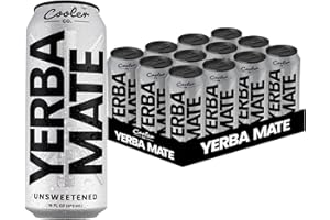 COOLER CO. YERBA MATE COOLER CO. | YERBA MATE | 12 Pack | 100% Organic Yerba Mate Caffeine | 150 mg Caffeine | 3 Organic Ingredients | Natural Ingredients | No Artificial Colors or Stimulants | Unsweetened Flavor