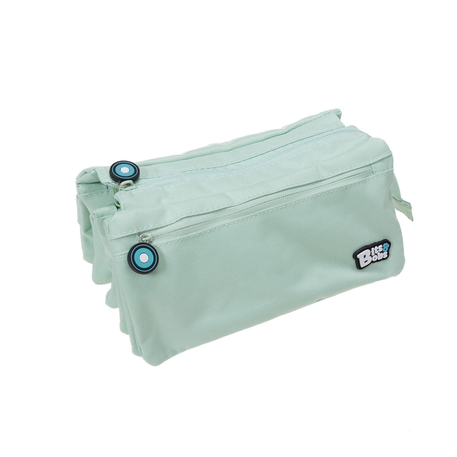 Grafoplás | School Case Four Compartments | Mint | 23 x 12 cm | Bits & Bobs | Soft Colours, Mint Soft, 23x12cm, School