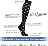 DRESHOW 4 Pairs Compression Socks Women Men Circulation Support Athletic view 6