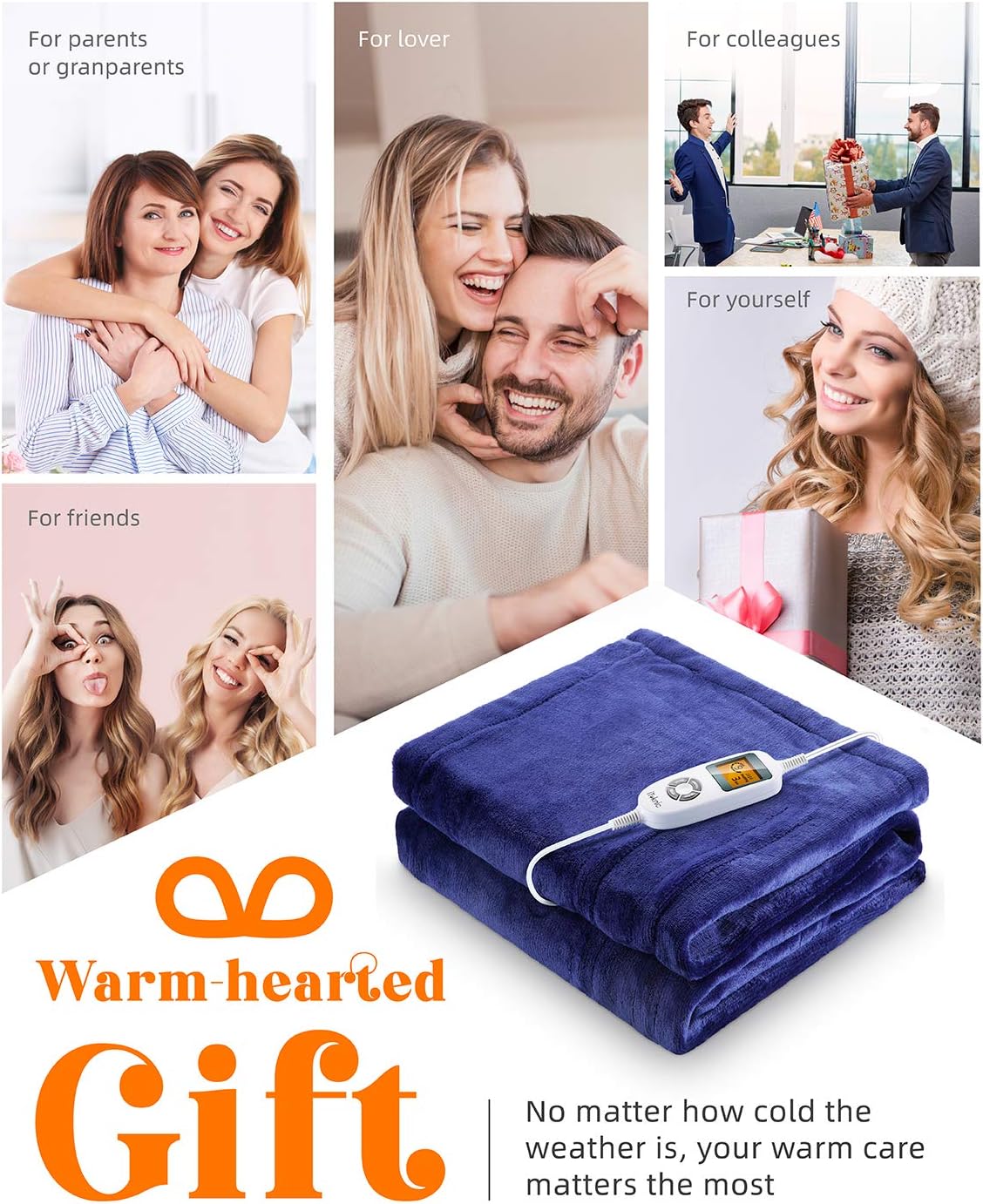 iTeknic Heated Blanket, Electric Blanket Throw 60"x 50", 10 Fast Heating Levels, 1/2/3 Hours Auto Off, ETL Certification, Machine Washable, Overheating Protection, Flannel Heating Blanket Home Office: Home & Kitchen