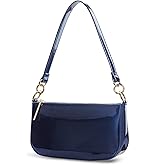 HOXIS Glossy Faux Patent Leather Women Shoulder Bag Shiny Clutch Crossbody Bag 90s Purse