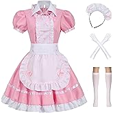 Colorful House Women's Cosplay French Apron Maid Fancy Dress Costume