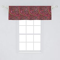 Ambesonne Asian Window Valance, Pattern Based on