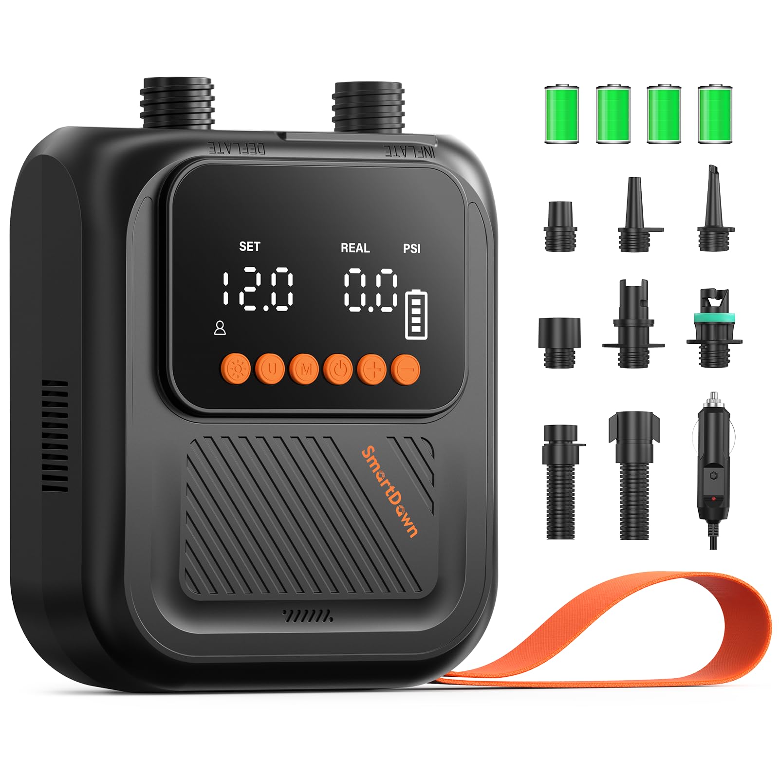 Photo 1 of Rechargeable Paddle Board Pump, 2025 Portable SUP Air Pump with Dual Stage Inflation, 3x4500MAH, Up to 20 PSI, 30% Faster with Auto-Off, Ideal for Kayaks, Boats, and Tents
