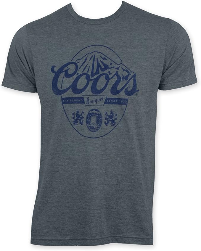 Coors Banquet Men's Charcoal Blue Logo TShirt XXLarge Gray Amazon.ca