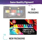 Crafts 4 ALL Watercolour Paint Set 12 Premium Colours with 3 Brushes view 2