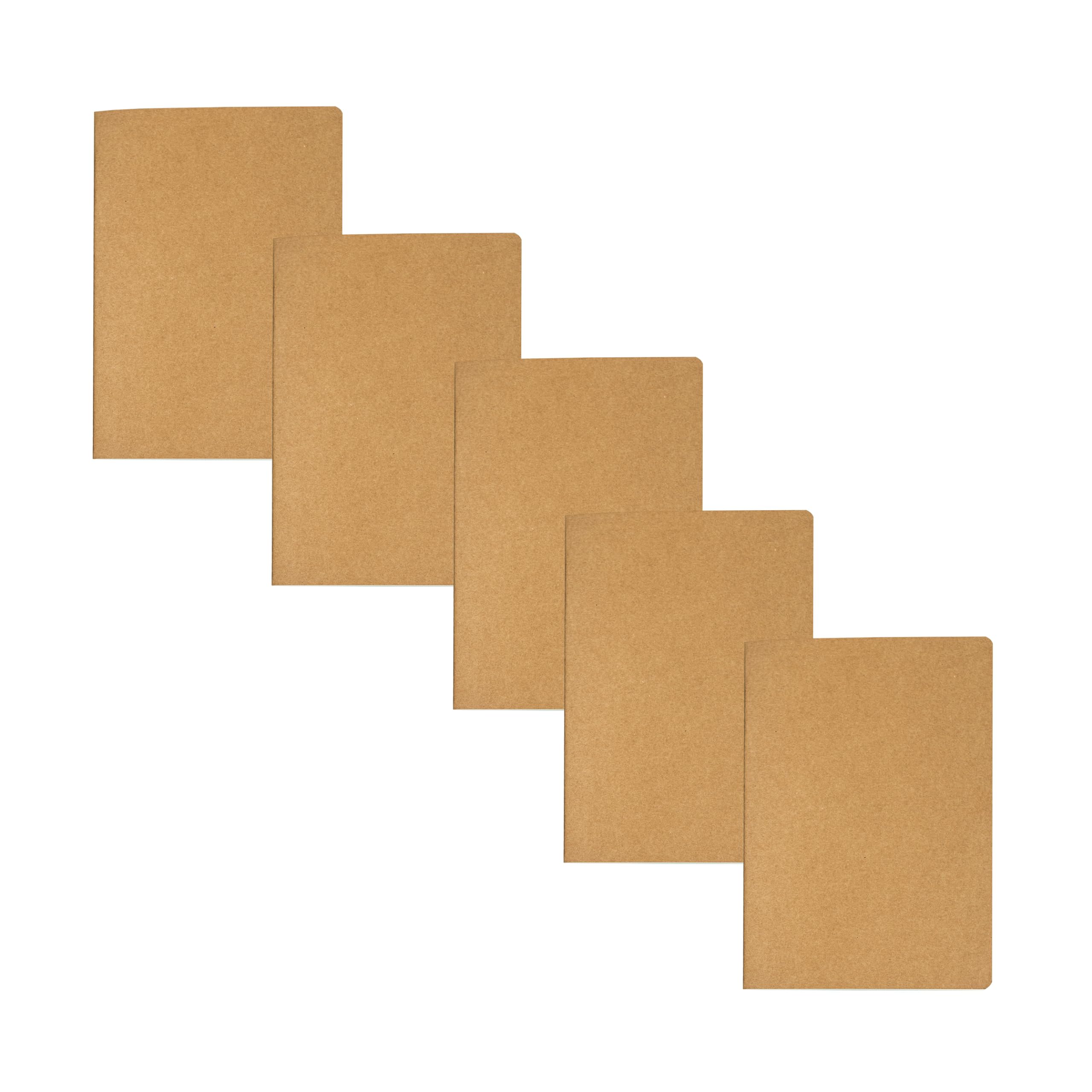 BLUE ACORN - 3 x A4 Portrait Dot Grid Sketchbook - 20 Sheets 150gsm 5mm Dotted Multipurpose Paper - Natural Cover - Ideal for Calendar Overviews, Trackers & Storyboards