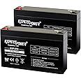 2 Pack 6 Volt 7AH Sealed Lead Acid SLA Battery with F1 Terminal EXP 670 ExpertPower