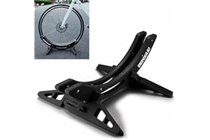 GuangMaii Bike Stand Floor Rack, Universal Adjustable Bicycle Parking Stand for Home/Garage/Garden, Mountain, Road, MTB, E-Bike, Scooter, 30-80mm Wide Bicycle Tires (Black)