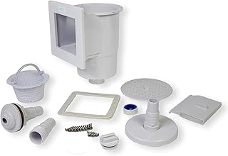 Paradies Pool Skimmer-Set in Weiß, Einbauskimmer inkl. Einlaufdüse & weiterem Zubehör, Komplettset für Stahlwandpools, Pool-Reinigungsset, Wasserpflege, Menge: 1 Stück