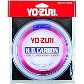 Yo-Zuri H.D. Fluorocarbon Wrist Spool 100-Yard Leader Line, Pink, 20-Pound