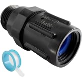 AUXBC 25 PSI Drip Irrigation Pressure Regulator, Garden Hose Pressure Reducer Low Flow Valve, 3/4" Female Hose Thread x 3/4" Male Hose Thread