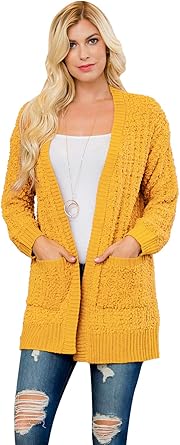 yellow popcorn sweater