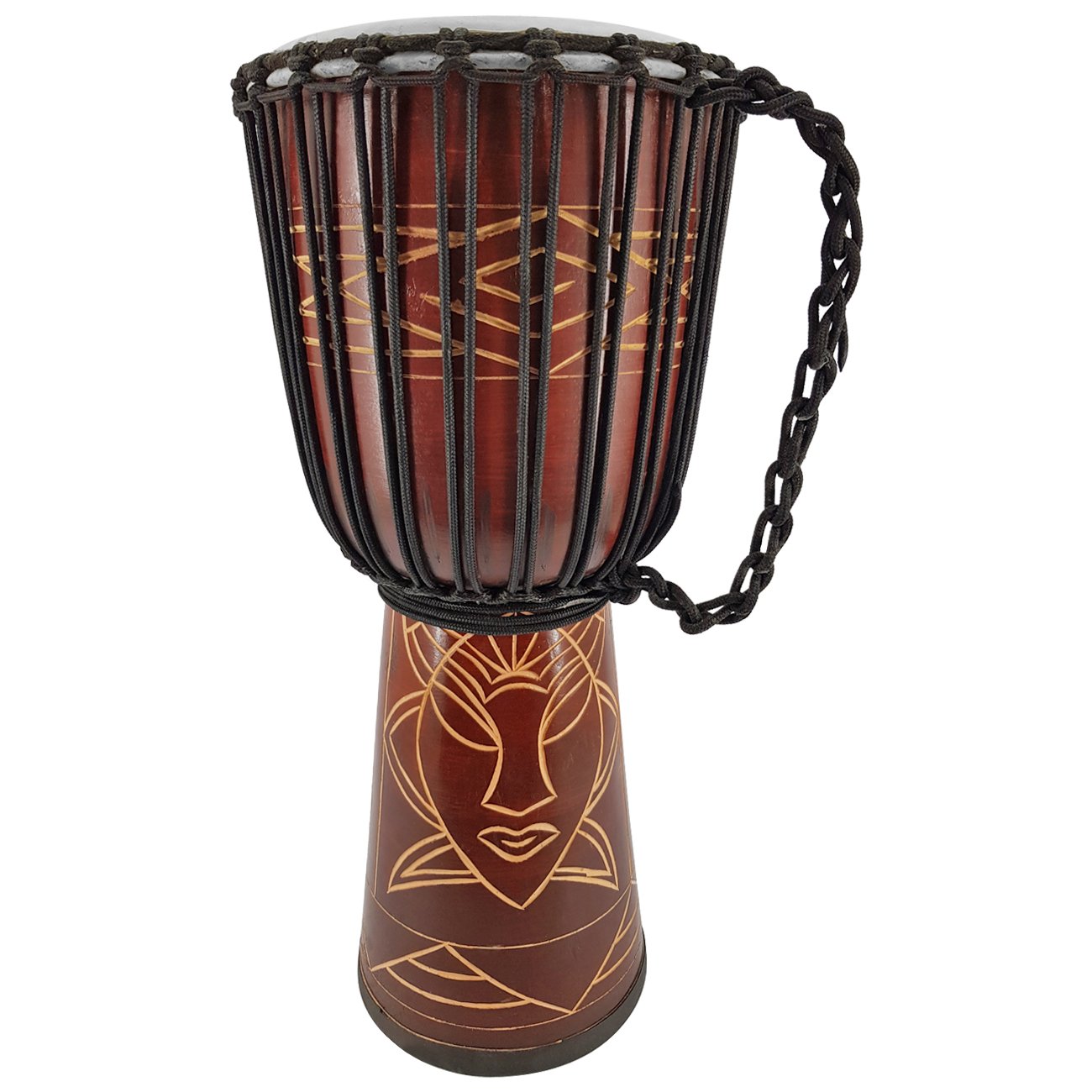 40cm Profi Djembe Trommel Bongo Drum Buschtrommel Percussion Afrika Schnitzerei (Für Kinder ab