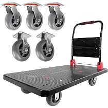 Amazon.com: Platform Truck, Foldable Push Cart Dolly w/Five 360 ...