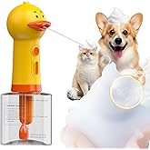 NRYDEPET Electric Dog Shampoo Dispenser & Foam Sprayer – Automatic Dog Soap Dispenser, Rechargeable Dog Shampoo Foamer, IPX7 Waterproof Pet Bath Supplies for Dogs, Cats & Puppies