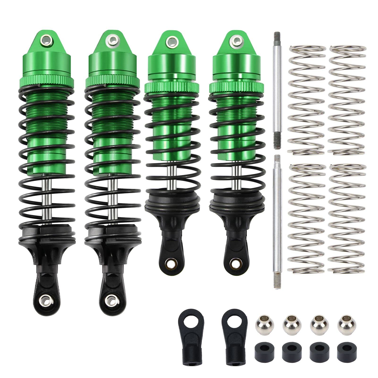 RCAWD Front Rear Shock Absorber for 1/10 LOSI Lasernut U4 Tenacity DB Pro TENACITY TT Pro 4WD SCT Upgrades, RC Shocks Damper 90mm 100mm, Hop Ups Parts #LOS233011, LOS03028, LOS03027, LOS03019(Green)