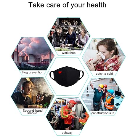 Download Free Fashion Cute Heart Face Protection Unisex Cotton Dustproof Mouth Protection Reusable Warm Windproof For Outdoor Activities Amazon Com Industrial Scientific PSD Mockup Template