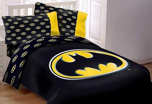 Amazon Com Batman Emblem 7 Piece Reversible Super Soft Luxury