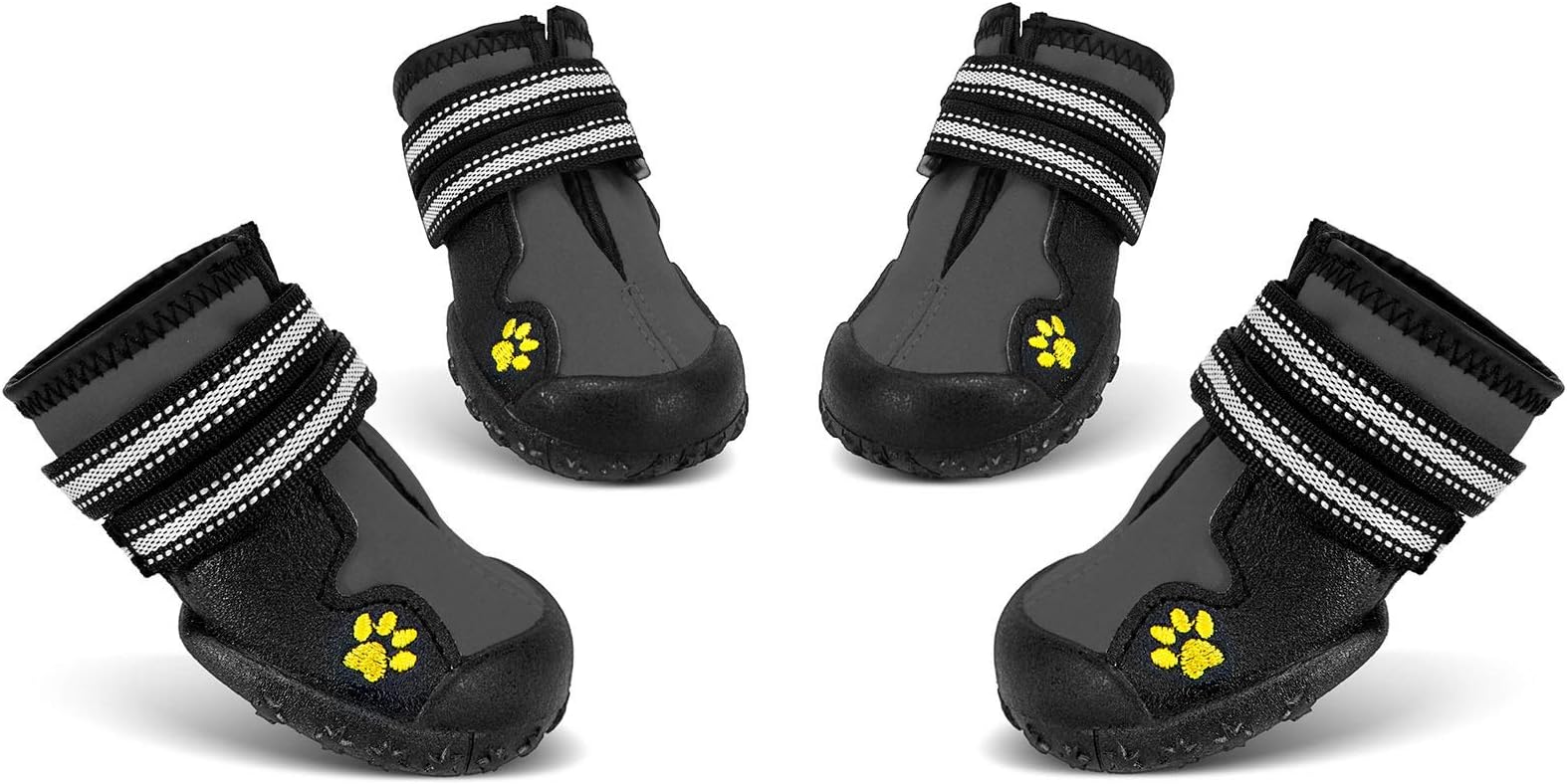 HiPaw Winter Dog Boots Nonslip Sole Warm Lining for Snow Cold Weather