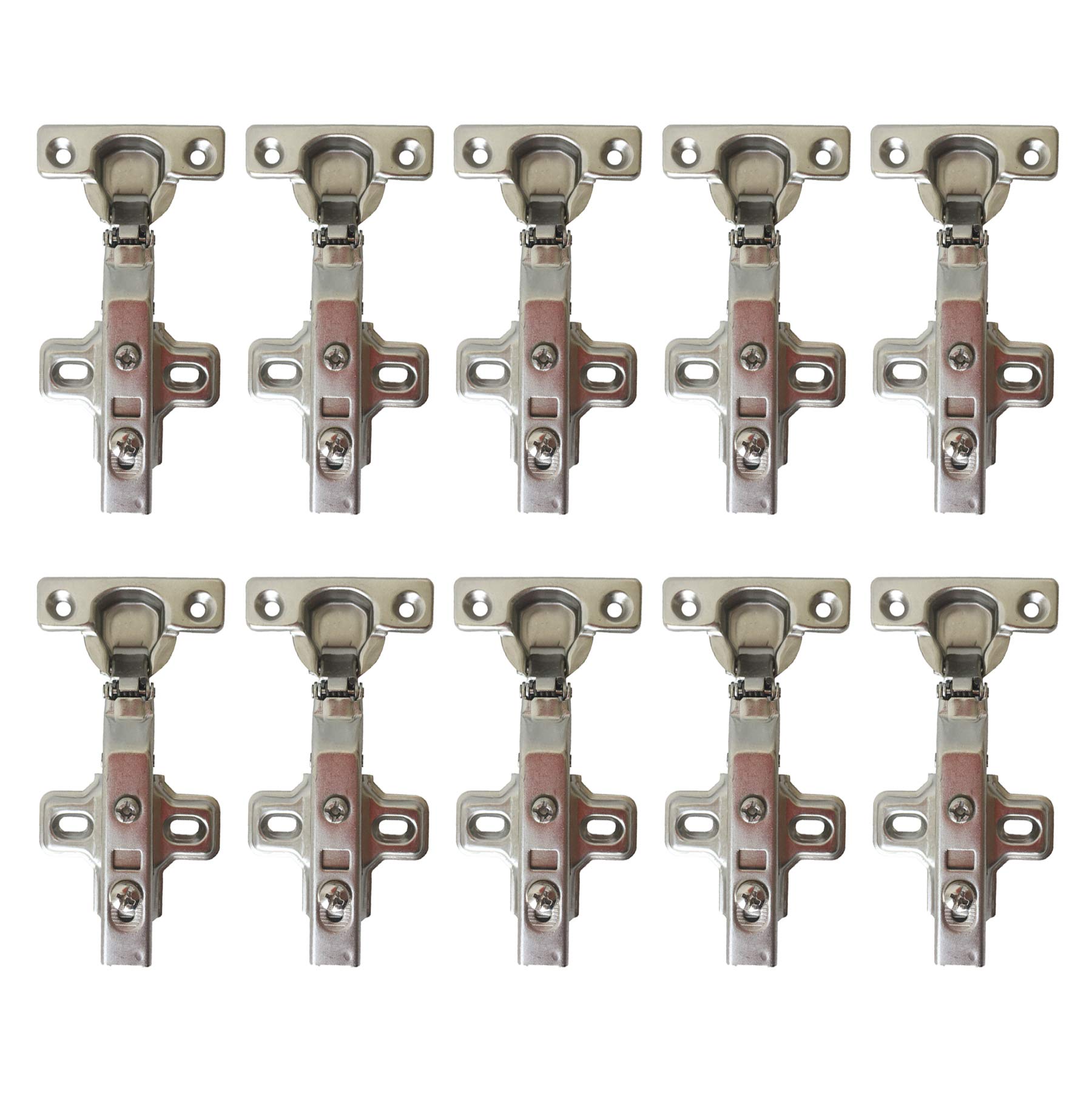 LIKERAINY 95 Degree Full Overlay Hinges 26mm with Damper Soft Closing Kitchen Cabinet Cupboard Wardrobe Door Hinge Pack of 10