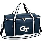 Georgia Tech Licensed Yellow Jackets 64 Can Capacity Semi Rigid Collapsible Leakproof Cooler- Designed & Quality Approved in The US