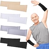 Eurzom 4 Pairs Arm Protection Sleeve for Men Women Sun Forearm Arm Protector Cover Sleeve for Sports Skin Gardening Work(9 Inch Long)