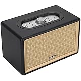 Byron Statics Bluetooth Speakers Portable Wireless Vintage Audio 33 ft Bluetooth Range Battery Power Toggle Switch Knob Volum