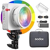 Godox ML100R 110W RGB LED Video Light,with Interchangeable 15° Reflector/1800-10000K CCT/14 Cinematic FX Effects/Multiple Pow