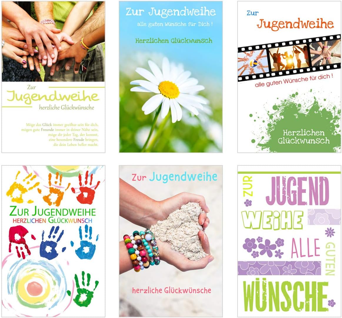 Edition Seidel Set 12 Premium Karten zur Jugendweihe mit Umschlag