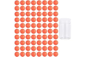 Witlans 80pcs Chinese Checker Game Replacement Balls,14mm Acrylic Game Marbles for Aggravation Game,Traditional Marbles Games(Orange)