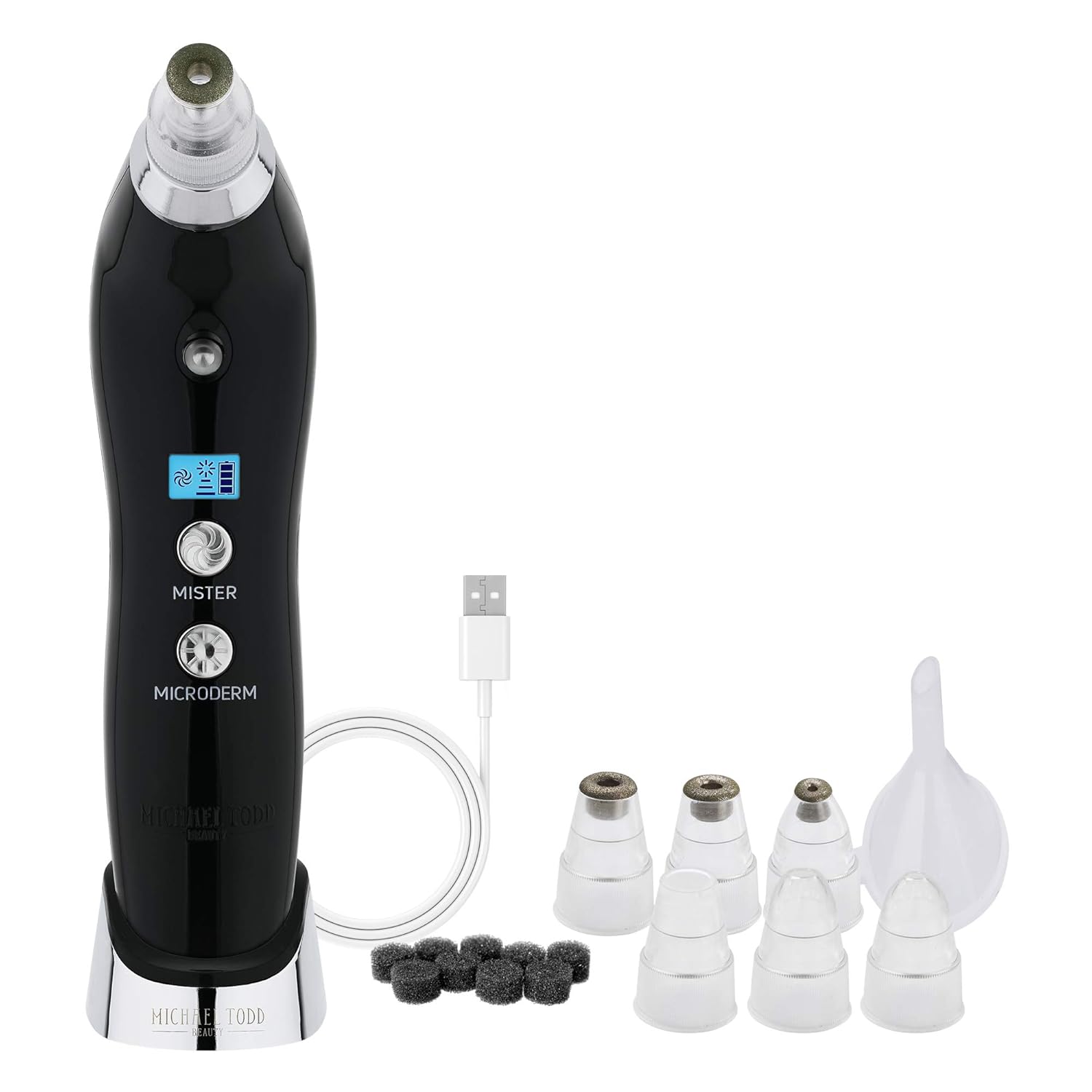 Michael Todd Beauty Sonic Refresher Patented Wet/Dry Sonic Microdermabrasion & Pore Extraction System with MicroMist Technology: Beauty